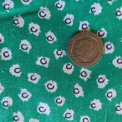 Genuine 1930's Vintage Ditsy Dress Fabric in Green