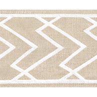 Thibaut Summit Applique Tape in White on Linen