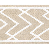 Thibaut Summit Applique Tape in White on Linen