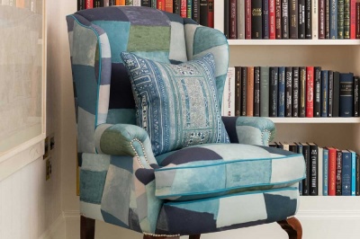 Kit Kemp Time Teller Linen in Indigo