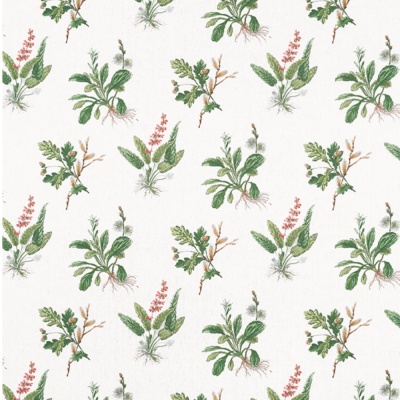 Anna French Woodland Fabric in Green and Blush