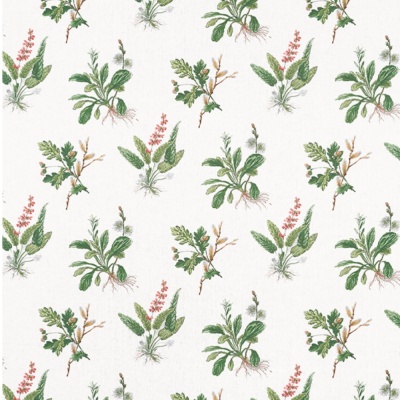 Anna French Woodland Fabric in Green and Blush