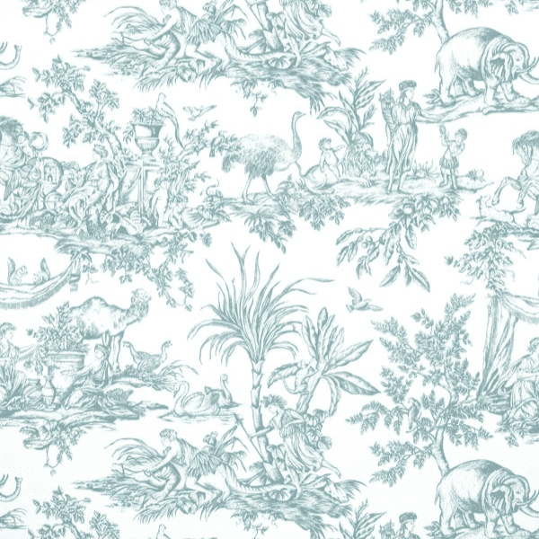 Anna French Antilles Toile Cotton in Spa Blue