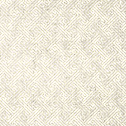 Anna French Charlotte Raffia Wallpaper in White on Natural