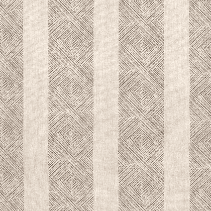 Anna French Clipperton Stripe Linen in Brown on Natural