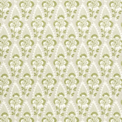 Anna French Cornwall Linen in Green and Beige