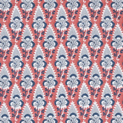Anna French Cornwall Linen in Red and Blue