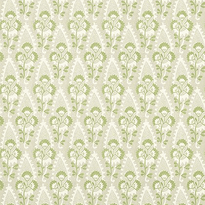 Anna French Cornwall Wallpaper in Green and Beige