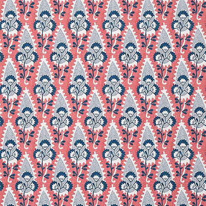 Anna French Cornwall Wallpaper in Red and Blue
