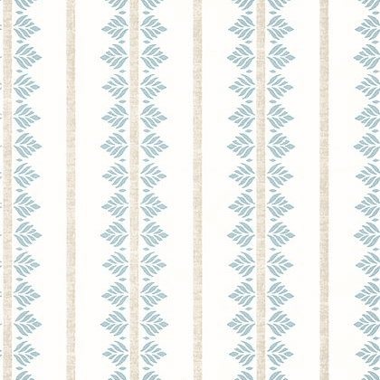 Anna French Fern Stripe Wallpaper in Spa Blue