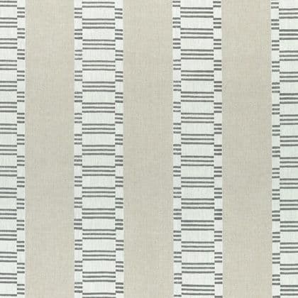 Anna French Japonic Stripe Linen in Grey