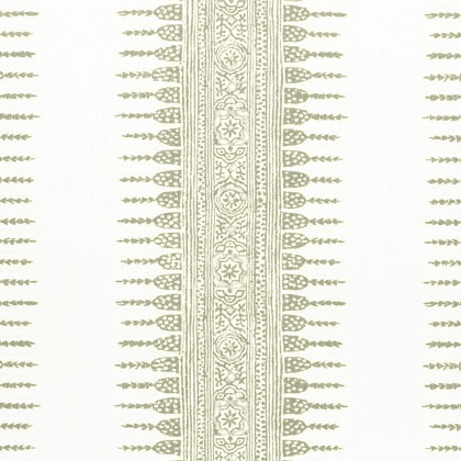 Anna French Javanese Stripe in Green and White