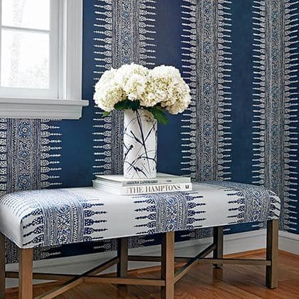 Anna French Javanese Stripe in Spa Blue