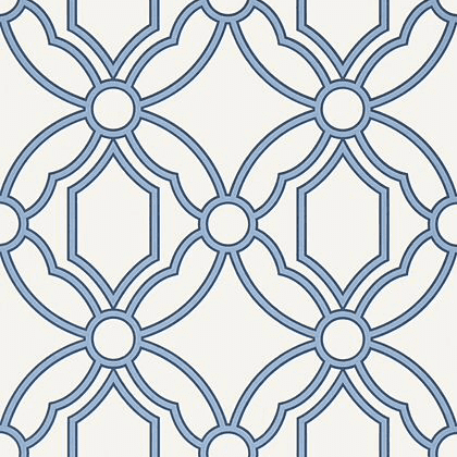 Anna French Roscoe Wallpaper in Blue