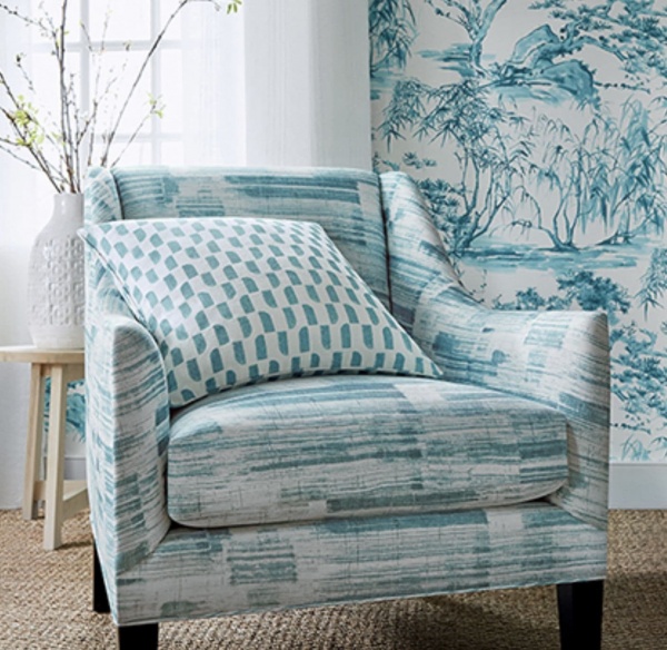 Anna French Shadows  Linen in Robins Egg