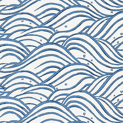 Anna French Waves Wallpaper in Blue 