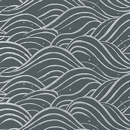 Anna French Waves Wallpaper in Charcoal