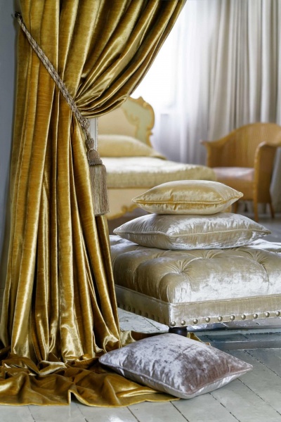 Clarke and Clarke Allure Velvet in Taupe