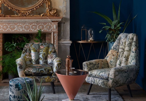 Clarke and Clarke Botany Fabric in Summer