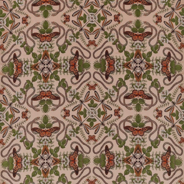 Clarke and Clarke Emerald Forest Jacquard in Blush