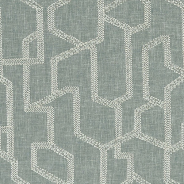 Clarke and Clarke Labyrinth  Fabric in Mineral