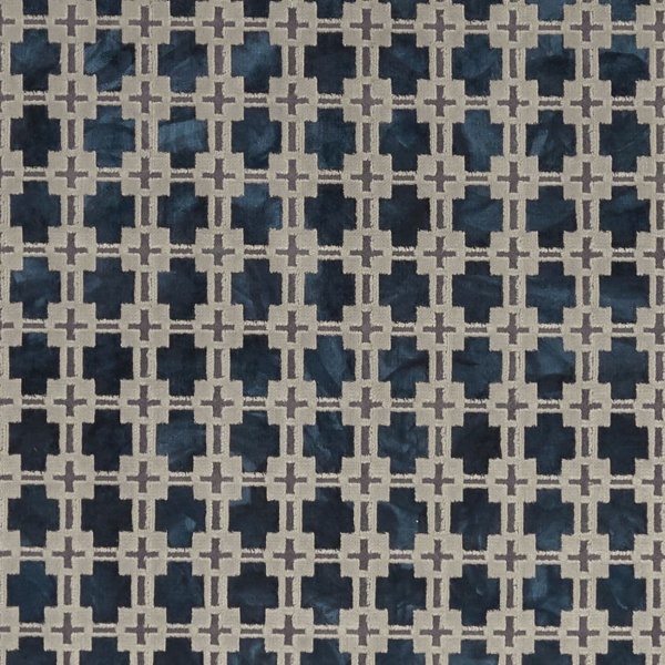 Clarke and Clarke Maui Fabric in Midnight