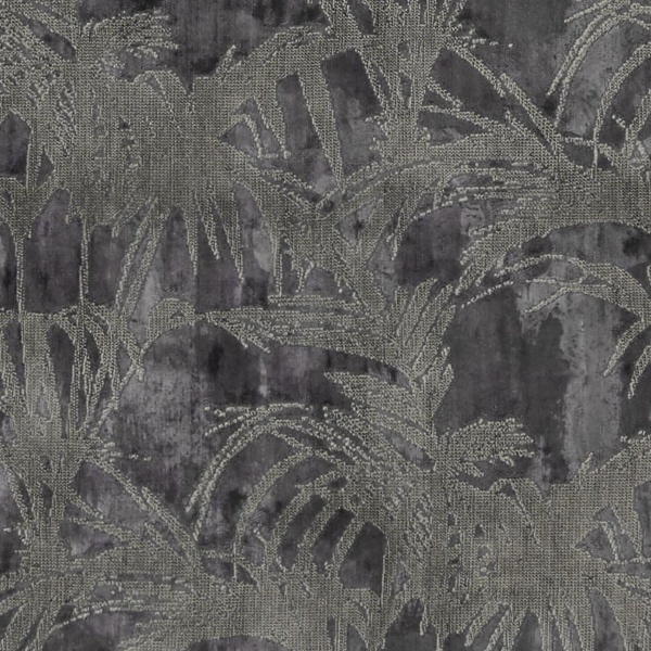 Clarke and Clarke Tropicale  Fabric in Charcoal
