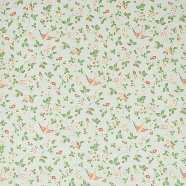 Clarke and Clarke Wild Strawberry Fabric in Dove