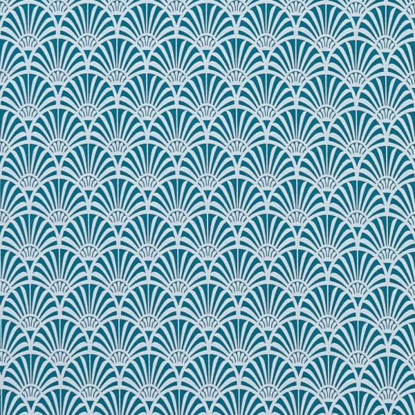 Clarke and Clarke  Zellige Fabric in Teal