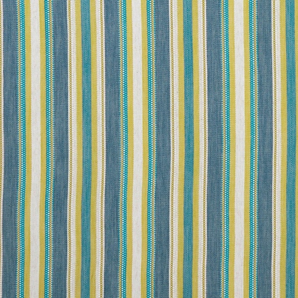 Clarke and Clarke Ziba Fabric in Denim/Chartreuse