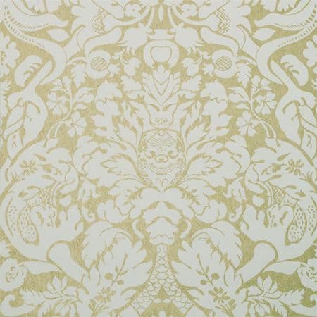 Clarke & Clarke Valentina Wallpaper in Gold