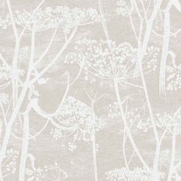 Cole and Son Cow Parsley Linen Fabric in Taupe F111/5019