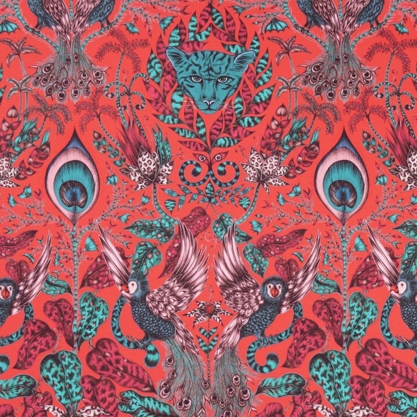 Emma Shipley Amazon Wallpaper in Red