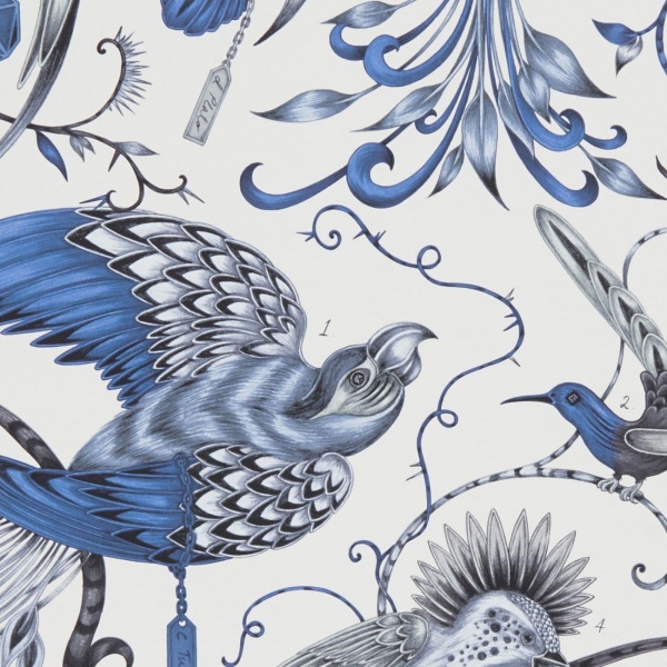 Emma Shipley Audubon Wallpaper in Blue