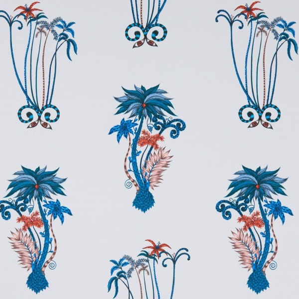 Emma Shipley Jungle Palms Wallpaper in Blue