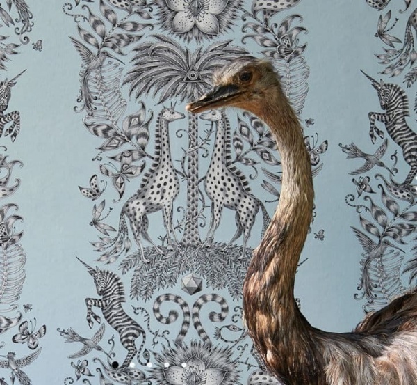 Emma Shipley Animalia Wallpaper norfolktextiles.co.uk