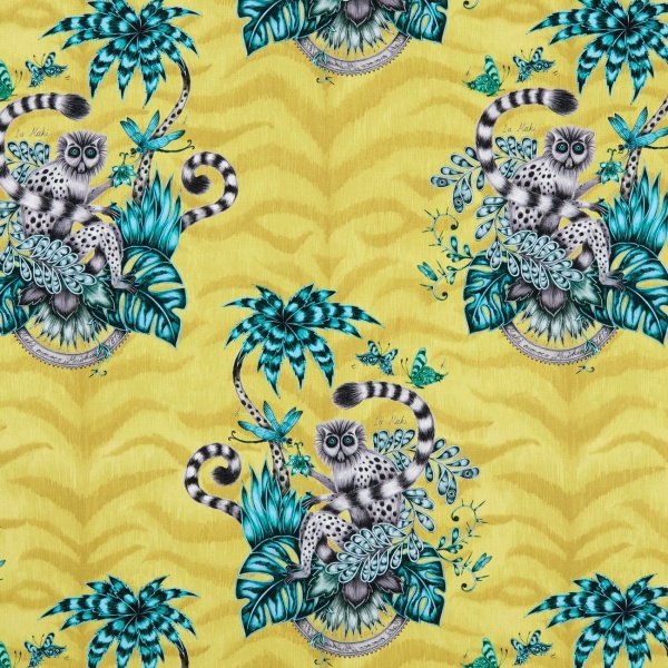 Emma Shipley Lemur Wallpaper in Lime