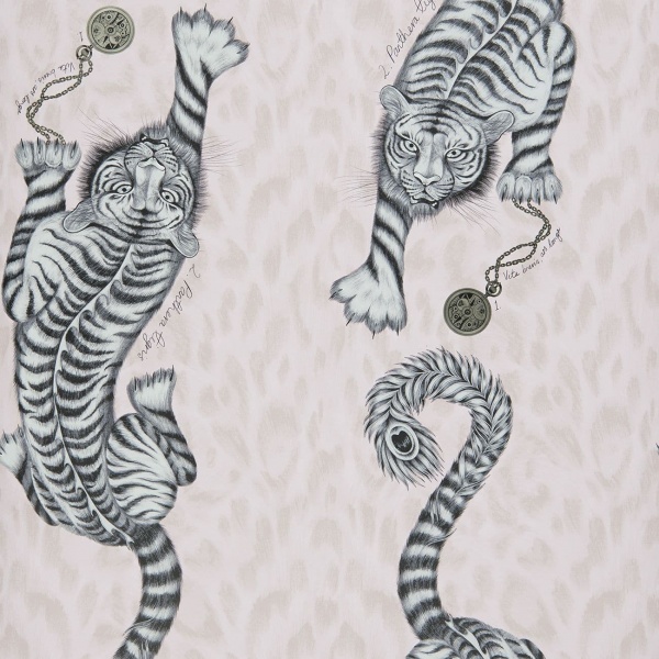 Emma Shipley Tigris Wallpaper in Pink