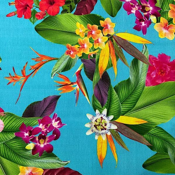 Exotic Garden Outdoor Fabric in Blue