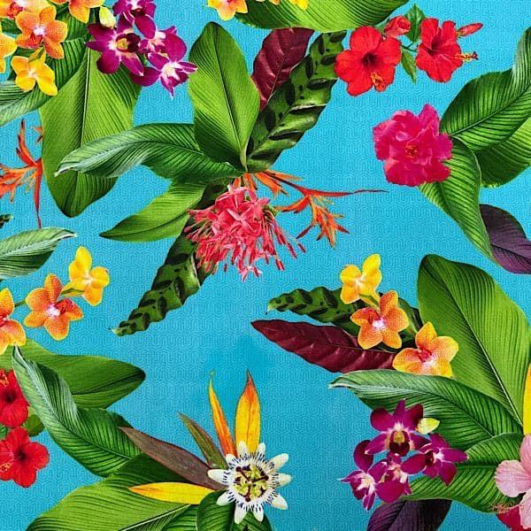 Exotic Garden Outdoor Fabric in Blue
