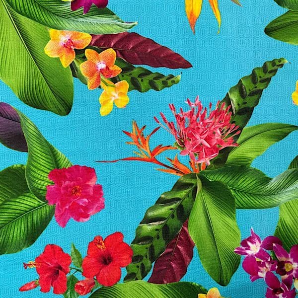 Exotic Garden Outdoor Fabric in Blue