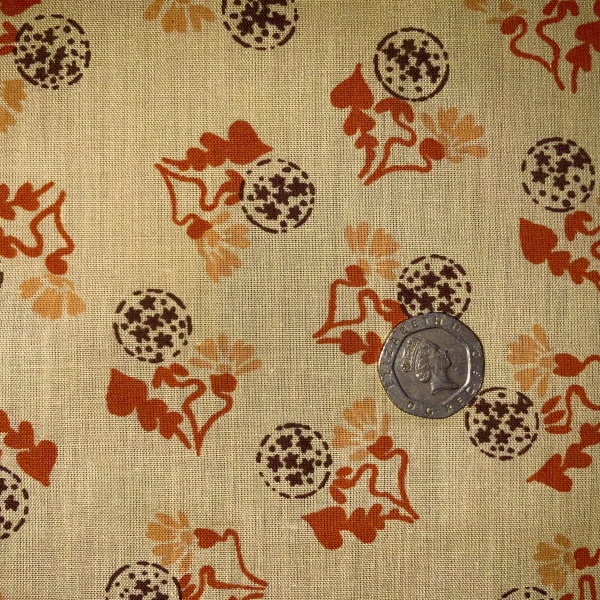 Genuine 1950's Vintage Art Deco Style Dress Fabric