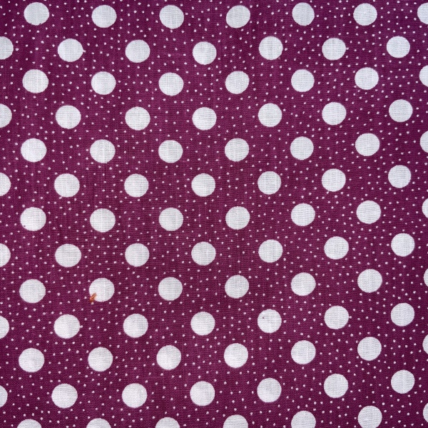 Genuine 1930's Vintage Fuchsia Spot Dress Fabric