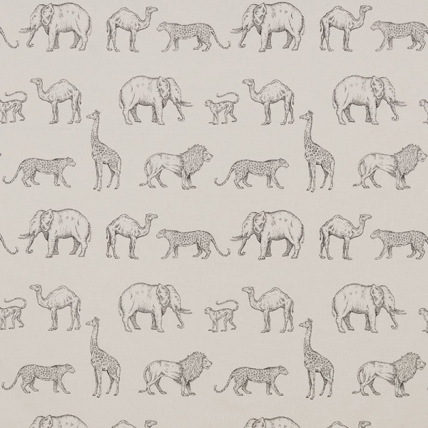 Iliv Prairie Animals Fabric  in Anthracite