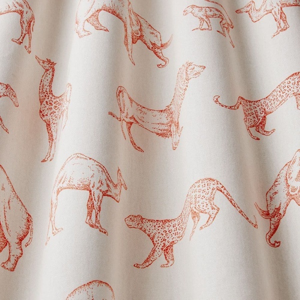 Iliv Prairie Animals Fabric  in Clementine