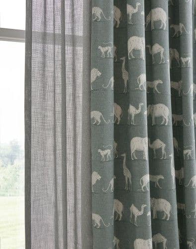 Iliv Prairie Animals Fabric  in Seagrass