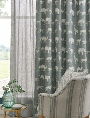 Iliv Prairie Animals Fabric  in Seagrass