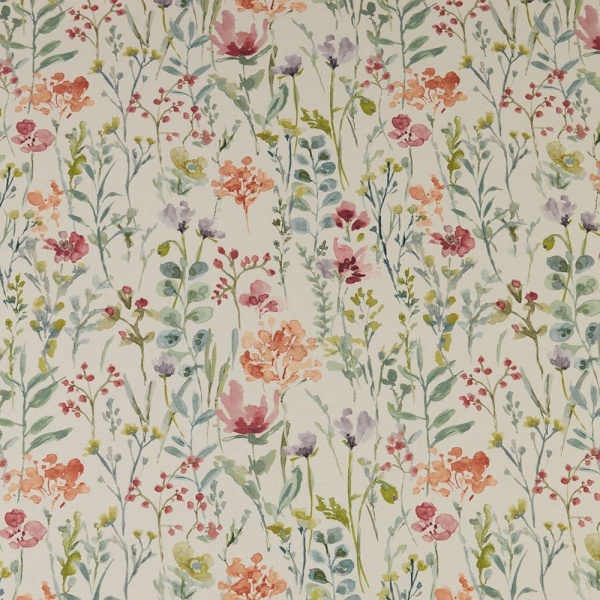 Iliv  Wild Flowers  Fabric  in Clementine