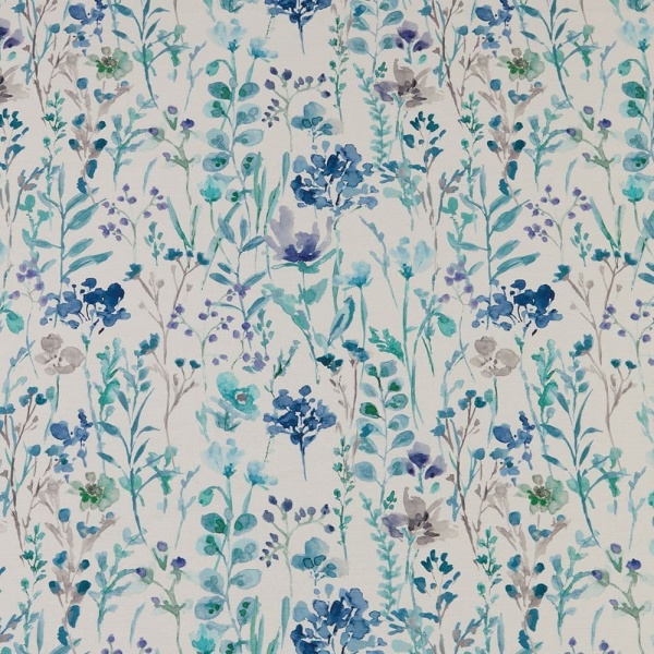 Iliv  Wild Flowers  Fabric  in Cobalt