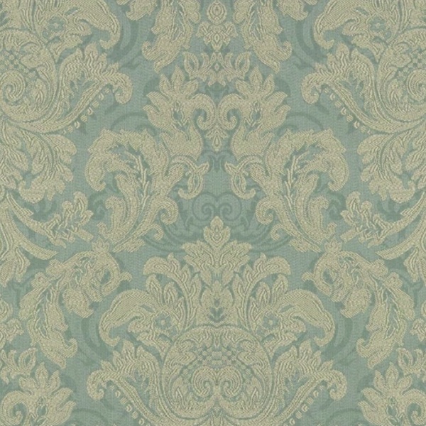 Jim Dickens Berrington Damask Fabric in Periwinkle. 1.4 mts